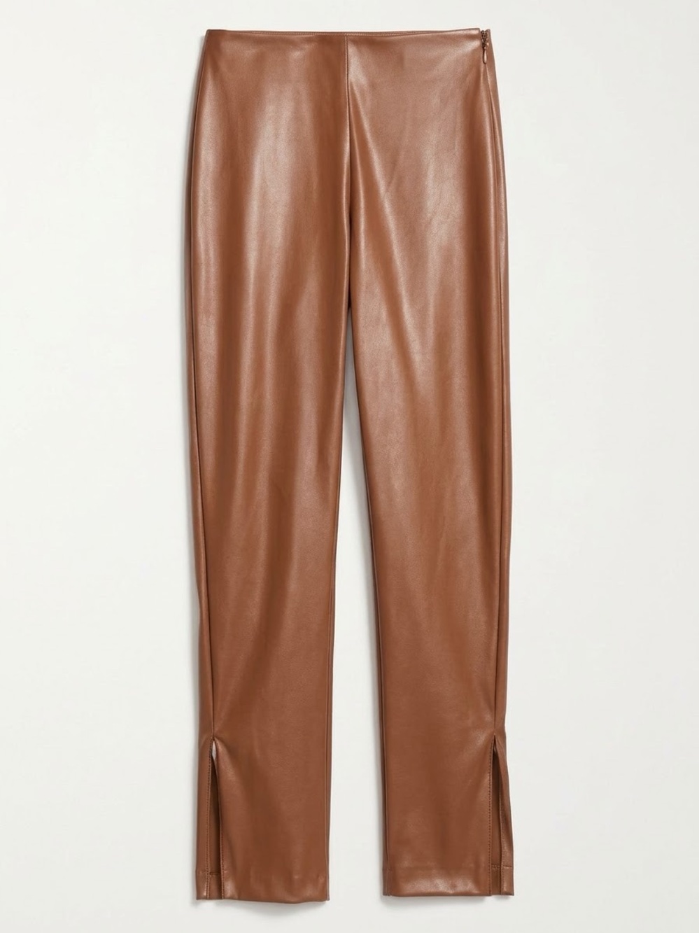 Old Navy Fall Faux Leather Extra High-Rise Skinny Pants Brown Cognac Size 14 NWT